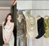 Satin Cowls Neck Sleeveless Shell Decor Tops